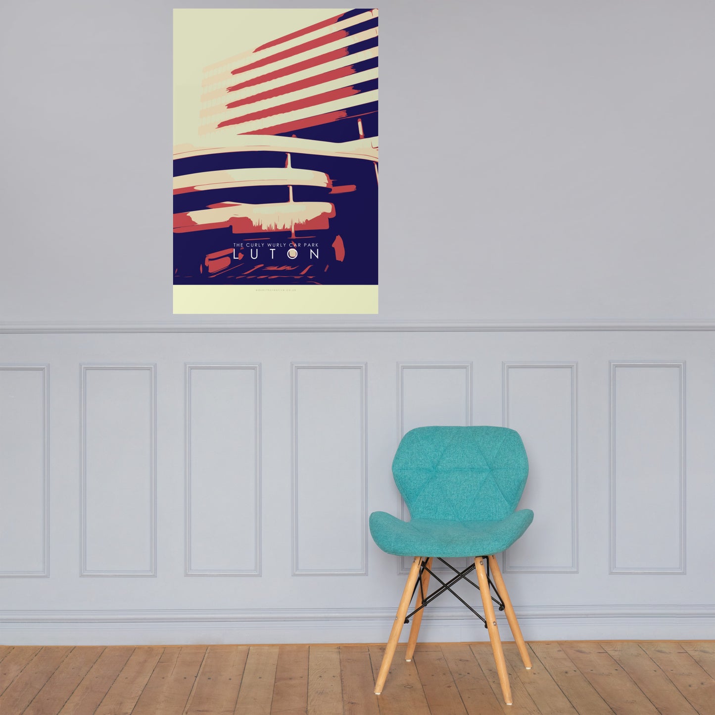 Iconic Luton Poster: The Curly Wurly Car Park