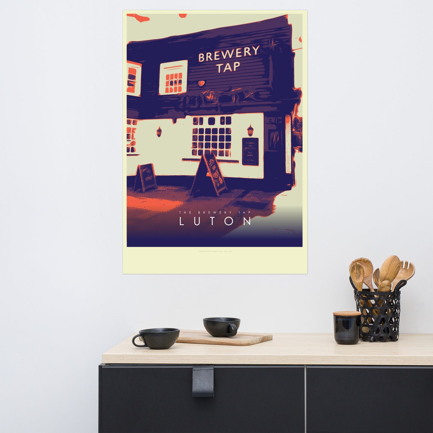 Iconic Luton Poster - The Brewery Tap, Park Street Luton