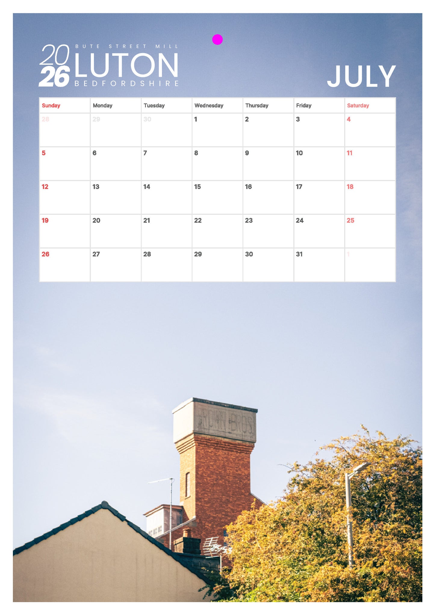 Iconic Luton Calendar 2026