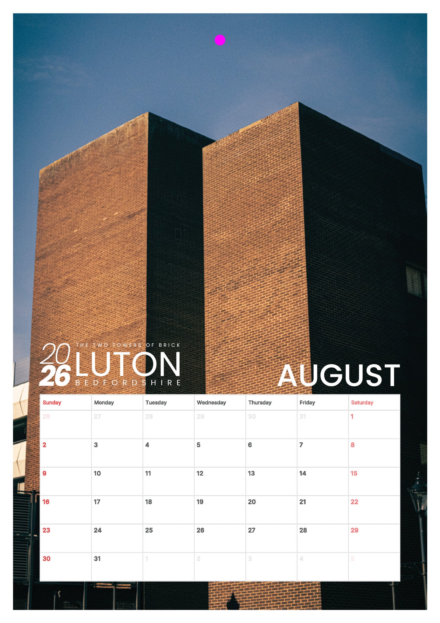 Iconic Luton Calendar 2026