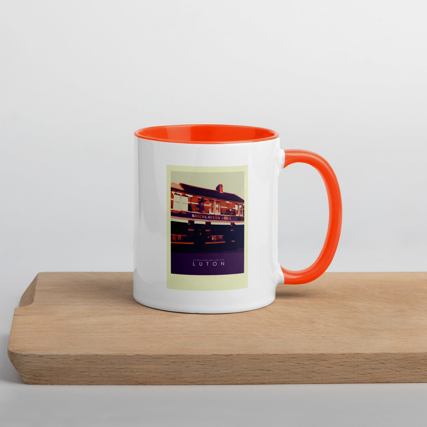 The Bricklayers Arms Mug - with orange inside